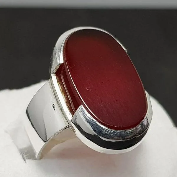 Natural%20real%20sulemani%20oval%20aqeeq%20stone%20For%20Mens%20In%20sterling%20silver%20-%20Image%205