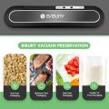 BIBURY Upgraded Automatic Food Sealer with Led Indicator Light, Compact Food Vacuum Sealing Machine for Food Storage and Preservation with 10pcs Vacuum Sealer Bags. 
