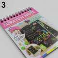 A6 Size Rainbow Scratch Note Pad Scratch book with wooden Stick size 10 cm x 14 cm 10 Sheets. 