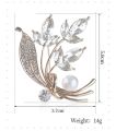 Rhinestone Flower Brooch Bouquet Blue Crystal Corsage Pins Broches Para Ropa Mujer Gift For Women Girls. 