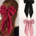 Big bow silk hair clip for woman Hair Ribbons for Stylish Girls. 