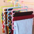 Magic pack of 6 3 and 1 hangers wardrobe organizer 9 hole hangers for clothes organizer stand  space saver storage for  shirts paints trousers baby clothes towel 9 in 1 hooks. 