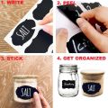 Reusable Chalkboard Labels, Pantry and Storage Chalk Stickers for Mason Jars, Spice, Glass, Bottles, Containers & Canisters, 24pcs Large Decorative Waterproof Blackboard Vinyl Set. 