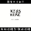 Lasting KISS HERE Letter Tattoo for Woman Man Neck Art Tattoo Sticker Temporary Tattoos Waterproof Tatuajes Temporales. 