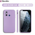 Jizetin for Redmi 11A / Redmi 12C Back Cover Solid Color Multicolor Liquid Silicone Square Phone Case Camera Protection Cases. 
