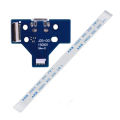 JDS-001 PS4 Controller Replacement USB Charging Port Socket Board And Flex Ribbon Cable for Playstation 4 Joystick. 