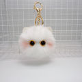 Black Plush Cat Keychain for Women Soft Faux Fur Ball Kitten Keyring Bag Pendant Car Key Chain Girl Kids Couple Gift. 