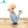Green Home Elsa Figure Half Body Elsa Princess Statue Model Cartoon Action Figure. 