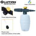 LUTIAN Foam Dispenser Bottle / Adjustable Lance  Sprayer Attachment - Detergent / Soap / Shampoo Spraying Bottle 750ml - for Pressure Washer. 