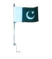Universal Metal Flag Rod With Pakistani Flag Universal Screw Fitting (Screw Type) Parking Pole with Flag both for Cars and Bike | Premium Quality. 