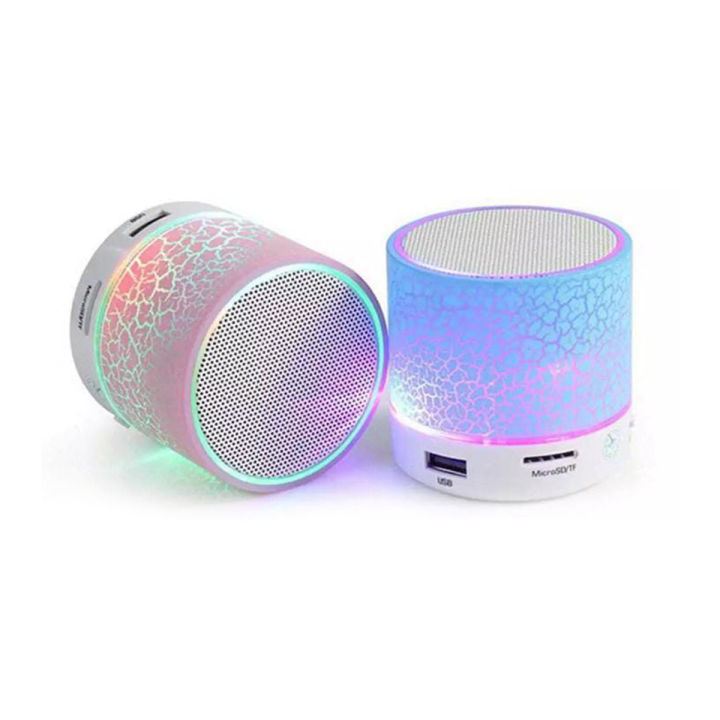 Mini Portable Bluetooth Speaker with LED Light USB SD Card Support Rechargeable