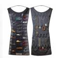 Hanging Jewellery Organizer Double Sided Storage with Hanger Pockets for Holding Necklace Bracelets Rings and Earings. 