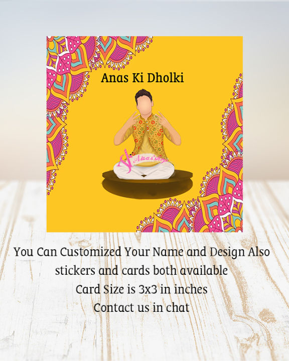 Dholki Mahndi and mayon cards