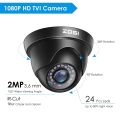 ZÒSI 4 Pack 2MP 1080p HD-TVI Home Security Camera Outdoor Indoor 1920TVL, 24PCS LEDs, 80ft Night Vision, 90°View Angle, Weatherproof Sùrveillance CCTV Black Dome Cameras.. 