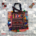 Pakistani  SIndhi Traditional Cultural Wear Embroidered Hand Shoulder Bag Purse Multicolour Embroidery  ZENZ Handmade Handicraft. 