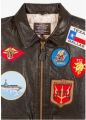 Tom Cruise leather jacket Top gun in brown cow mild grain. Leather jacket for men's. 