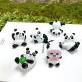 6/8Pcs Cute Mini Giant Panda Car Dashboard Ornaments Car Navigator Screen Decoration Doll Car Interior Accessories Toy Gift Girl. 