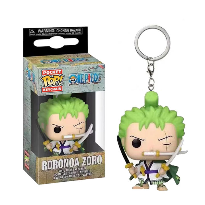 Hot Pop One Piece Roronoa Zoro Tony Chopper Luffytaro Trafalgar LawKeychain Japanese Cartoon Anime Doctor Action Figures Toys