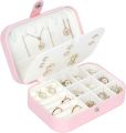 Portable Double Layer Travel Jewelry Organizer Box for Women – Mini Storage Case with Display – Classic Style – All Season – Fabric Lined. 