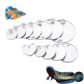 Acrylic Aquarium Betta Mirror Fish Tank Floating Round Mirror For Fish Betta Flowerhorn Cichlid Training 4cm/5cm/6cm/7cm/8cm/9cm. 
