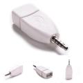 Vehicle 3.5mm Male Aux Audio Plug Jack to USB 2.0 Female Converter Adapter. 