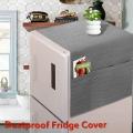 Fridge Dust Cover Refrigerator Dustproof Cover with 6 Pocket Household Freezer Top Hanging Bag Fridge Storage Bag Appliance Protector Organizer Washing Machine Top Cover. 