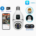 GSS E27 Dual Lens Wifi Camera - Wifi Smart Camera - CCTV Camera Wifi - Home Security Camera - Smart Camera Wifi - CCTV Wifi - Security Camera For Home Wifi - Camera CCTV - Security Camera - Security Camera For Home. 