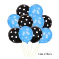 15 Pink & Black Polka Dots Large Size Balloons Pack For Birthday - anniversary and Wedding Decoration. 