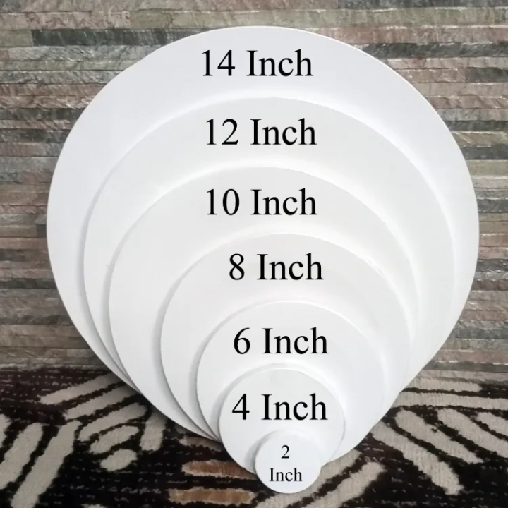 Square & Round Canvas Board of different Sizes (Square 4X4 6X6 8X8 10X10 12X12, Round 4" 6" 8" 10" 12")