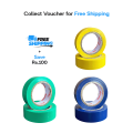 Pack of 2 - Royal PVC Tape - 10 Yard Self Adhesive Tape in Unique Colors Yellow, Red, Green, Blue, White - Perfect for Cricket Ball and Electric use. 