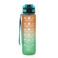 Gradient 1 Liter Sports Water Bottles Motivational Water Bottle with Time Marker Leakproof BPA Free Drinking Water Bottle Fitnes. 