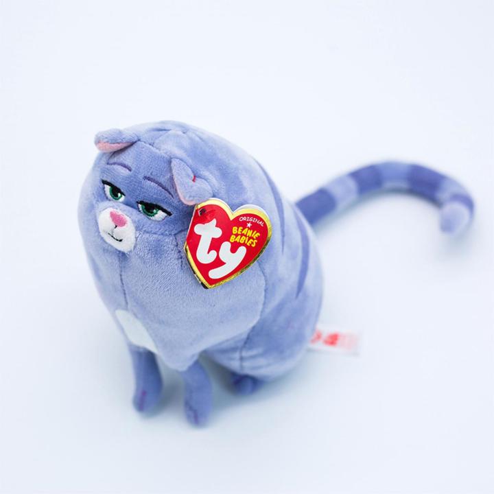 New 6 ‘’15cm Ty the Secret Life of Pets Rabbit Snowball Lovely Purple Fat Cat Long-haired Dog Toys Collection Christmas Gift