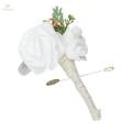 Wedding Men Boutonniere with Pin Accessories Corsage for Best Man Anniversary Marriage Prom. 