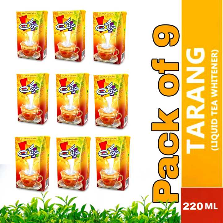 Tarang Tea Whitener 220ml (Pack of 9) – Your Go-To for Smooth, Delicious Tea