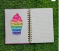 Notebook | 1pc Ice Cream Design Push Pop Bubble Notebook|  Creative Decompression Notebook For Students| Notebook for student & multipurpose use | In best & original quality. 