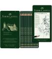Faber Castell Sketch Pencils - Tin of 12 Castell 9000 Art Set Graphite Pencils. 