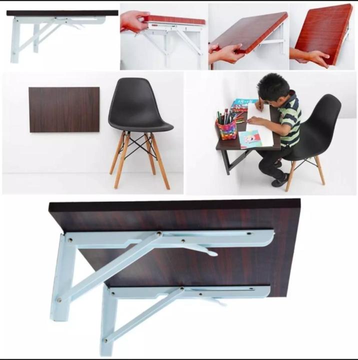 Foldable%20Wooden%20Wall%20Mount%20Laptop%20Table/Computer%20Table/Dvd%20Player%20Table%20Rack%20With%20White%20Foldable%20Brackets/Smart%20Office%20Table%20-%20Image%204