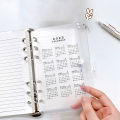 2023 A5 A6 Calendar Notebook Dividers Year Monthly Planner Transparent Bookmarks Loose-leaf Notebook Agenda Notes Pads Dividers. 