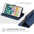 TUCCH iPhone 8 Case, iPhone 7 Case, iPhone 8 Wallet Case [Kickstand][Magnetic Closure] Flip Cover with [TPU Inner Shell] [Card Slots] Leather Folio Case Compatible with iPhone 7/8-4.7 inches Blue. 