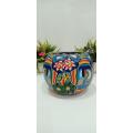 Illuminated Multicolor Glass bowl for candle or lamp. 