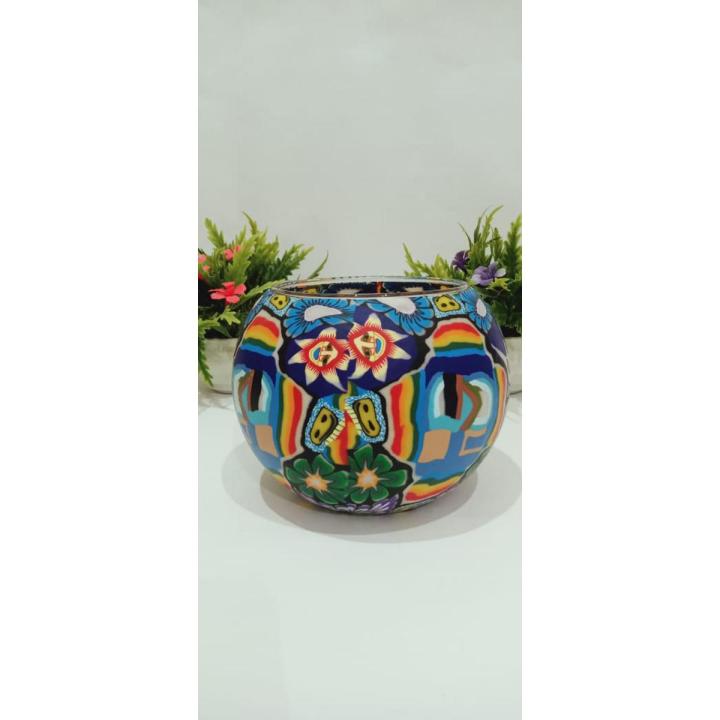 Illuminated Multicolor Glass bowl for candle or lamp