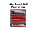 Original Toshiba cell battery for Toys & Games Aa Pencil cell - Remote cell Aaa battery for Camera Accessories AA cells AAA cells | Toshiba Red General Purpose cell 1.5 Volt. 