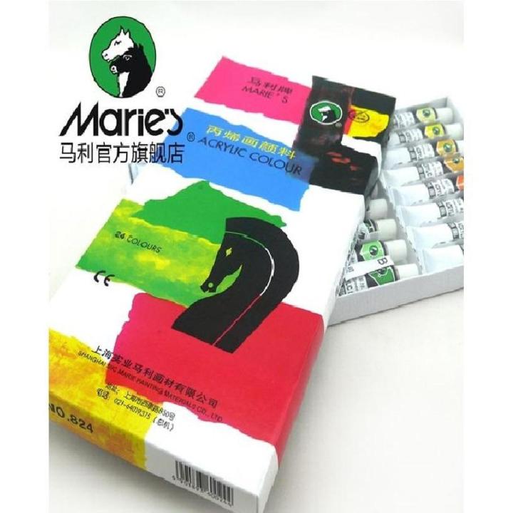 Marie's Acrylic Painting Colors - 24 colors set Acrylic Paint - Pack Of 24 Colour - Maries
