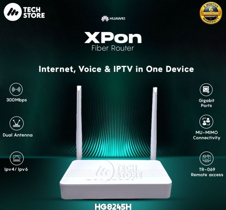 Huawei HG8245H XPON Router  – GPON/EPON Dual Mode Best Fiber Router With Low Prize   | Renewed