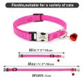 New Custom Cat Collar Reflective Kitten Puppy Collars With Bell Personalized Pet Cats Collar Necklace Accessories 19Cm To 30Cm. 