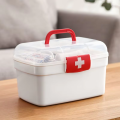First Aid Box High Quality Imported Item Best For School, House And Office Medical Kit Home Portable Medical Boxes Transparent Plastic Medicine Pills Storage Box Organizer. 