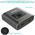 Imported Techole HDMI Switch 2 in 1 out 4K 60Hz, Bidirectional HDMI Port Switcher HDMI Splitter 1 in 2 out, HDMI 2.0 Hub - for Dual Monitors - 4K 3D HD 1080P for PS4 PS3 Xbox Blu-Ray Player DVD HDTV. 