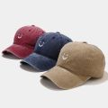 ins new emoji smiley face washed old baseball caps men's and women's street trend caps amazon hat tide. 