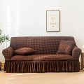 Soft Elastic Bubble Cloth Universal Sofa Cover Breathable Thick Slipcover Protector 3+1+1=5 seater. 