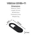 Orsda Webcam Cover Universal  Phone Laptop Camera Cover Cache Slider Magnet Web Cam Cover for IPad PC Macbook Privacy Sticke-3 T10 Dolphin Black. 